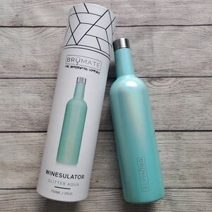 BrüMate Winesulator Glitter Aqua Wine Bottle Insulator